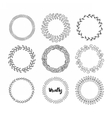 hand drawn hipster wreath set vector image