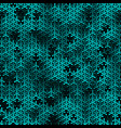 seamless geometric cyan triangles black background vector image vector image