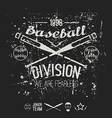 college baseball division emblem vector image