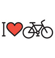 i love my bike vector image
