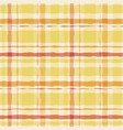 yellow watercolor gingham plaid striped paint vector image