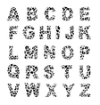 trendy alphabet set leopard pattern design vector image vector image