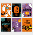collection of halloween banner templates vector image vector image
