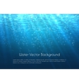 deep blue water background with bubbles vector image vector image