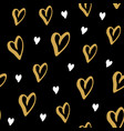 heart symbol seamless pattern hand drawn sketch vector image