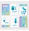 infographics brochure blue poly green vector image