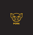 pig logo template design vector image
