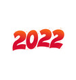 2022 numbers lettering signature congratulation vector image