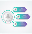 colorful business step infographic design vector image vector image