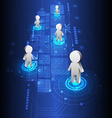 people positioning and technology design vector image