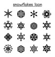 snowflakes icon set in flat style vector image