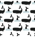 whale seamless pattern vector image