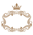 elegant royal frame vector image vector image
