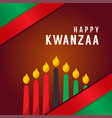 happy kwanzaa day design template background vector image