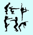 sport activity attractive male and female action s vector image vector image